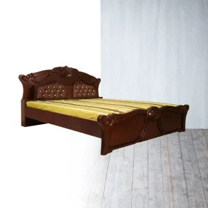 Annex Gardenia Double Bed - Ornate Design with Upholstered Headboard
