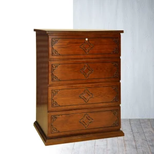 Angelic Wooden Chest of Drawers - Classic Design with Carved Details