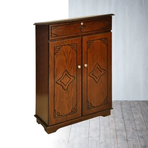 Angelic Shoe Rack - Elegant Storage with Carved Details