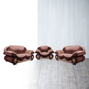Paragon Upholstered Sofa Set - Luxurious 3-Piece with Floral Cushions
