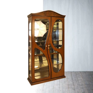Butterfly Showcase - Modern Design with Curved Glass Doors