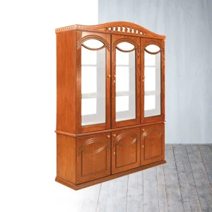 Oliver Wooden Showcase - 2 Part Design with Arched Glass