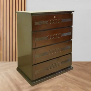 Ring Chest of Drawers – Wooden Cabinet with Ring Carved Design