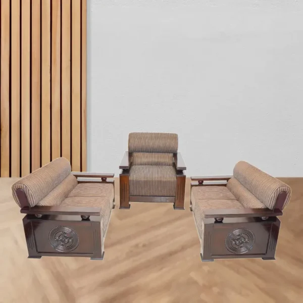 Elite Sofa Set – Wooden Frame with Premium Cushioned Seating