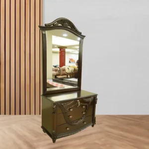 Itali Dressing Table – Wooden Vanity with Mirror & Drawers